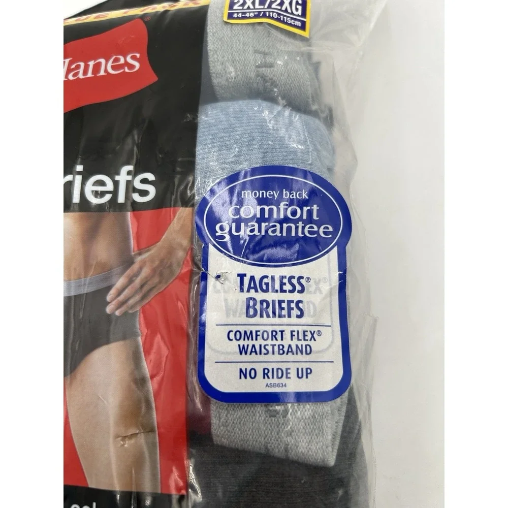 2010‎ Hanes Mens Sport Briefs 5-Pack 2XL 44-46 Comfort Flex Assorted Colors New